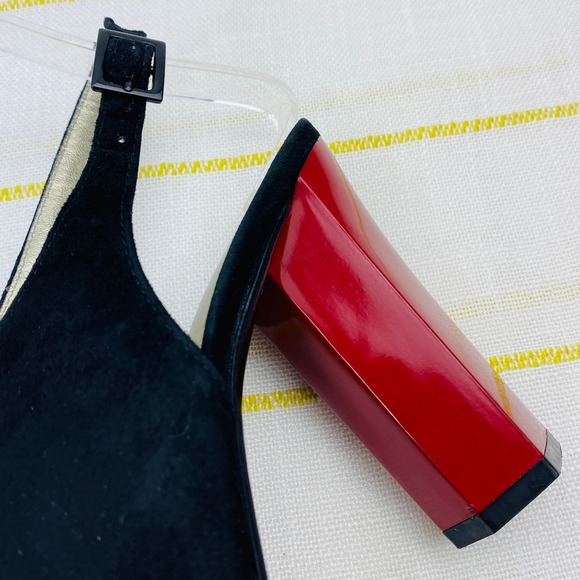 Diane Von Furstenberg Marlene Platform Peep Toe Slingback Heels Womens 6.5 Luxe - Picture 10 of 12